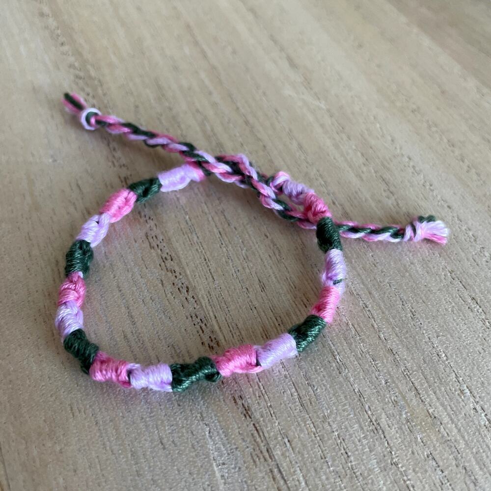 Peaches Bracelet, anklet, trendy, comfortable, tie, embroidery thread, woven, gi